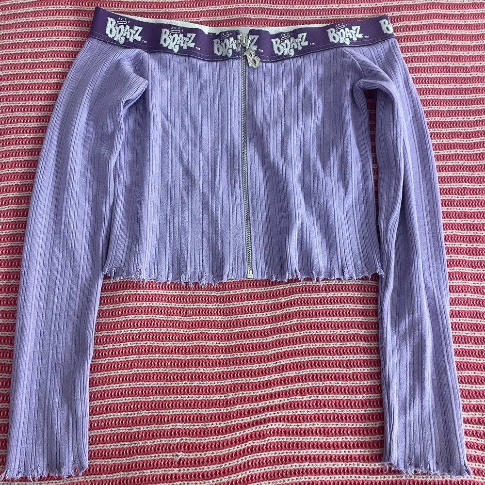 Dolls Kill x Bratz Purple Ribbed Knit Top